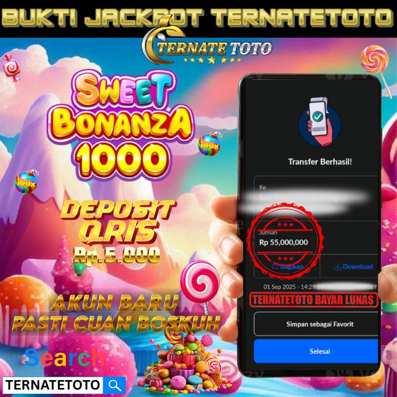 TERNATETOTO - Sweet Bonanza 1000 - Rp.55,000,000